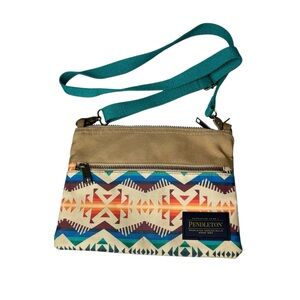 Pendleton Los Lunas Canopy Crossbody Bag Aztec Turquoise Orange
